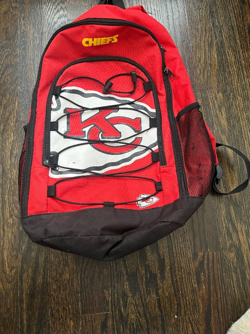 Kansas City Chiefs NFL Big Logo Bungee Backpack Red FOCO